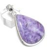 Lepidolite Stone Gemstone Handmade 925 Sterling Silver Pendant 1.97" M1P59