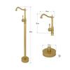 Freestanding floor-mounted bathtub faucet, antique brass, GLEN 1