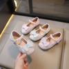 Girls' Shoes Aisha Crystal Princess Shoes Korean Version Soft-Soled Rhinestone Single Shoes Spring And Summer New Baby Girl Leather Shoes