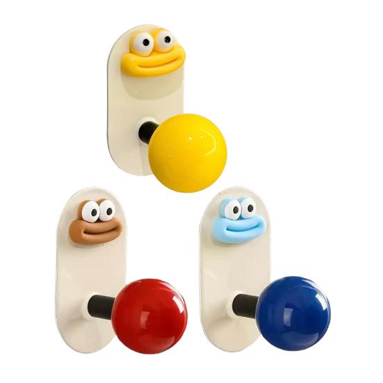 Adhesive Cartoon Hook Bathroom Towel Hook Waterproof Cute Wall Hook for Kitchen Utensils Bedroom Coats