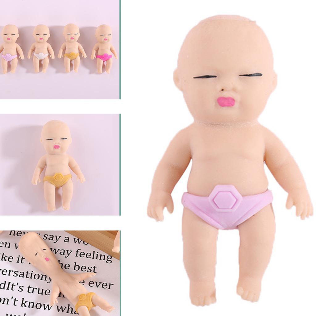 Squeeze Fidgets Baby Doll Toy TPR Stretching Toy Soft Anti-Stress Reliable Party Favor Pressure Release Toy Office Prank Toy