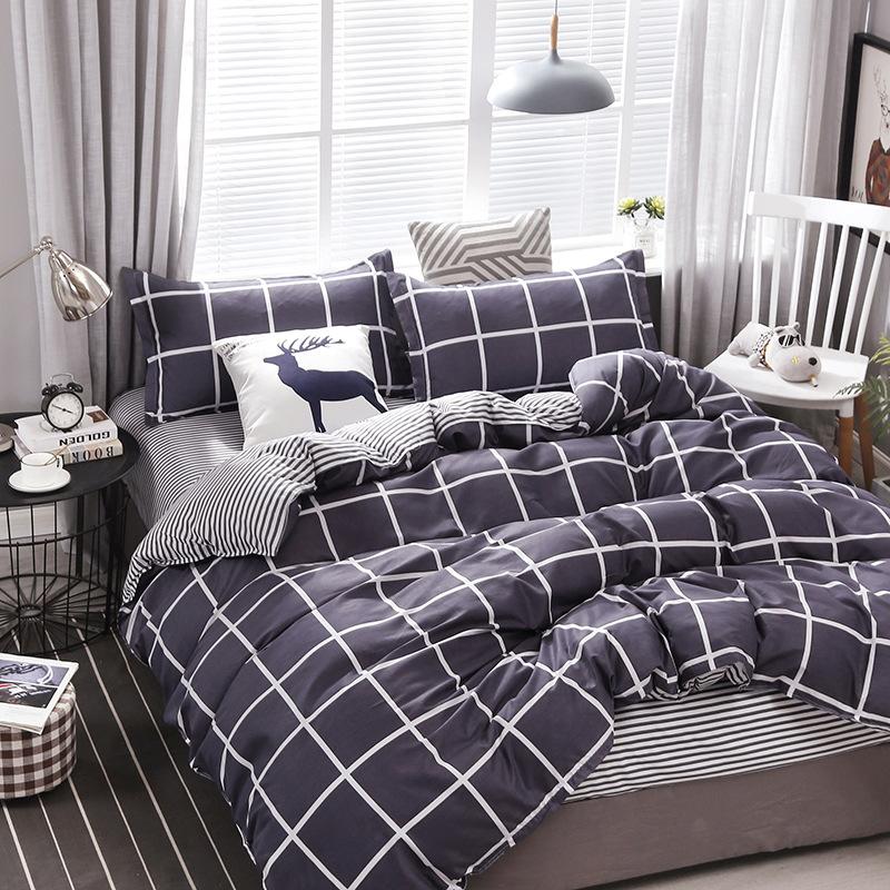 Простыня из стираного хлопка, пододеяльник, наволочка