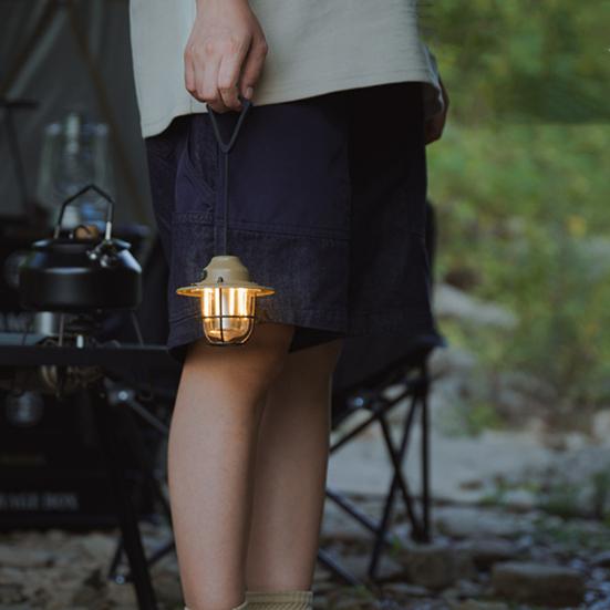 LED Camping Lantern Rechargeable Ultra-Bright Camping Light Waterproof Dimmable Hanging Retro Electric Lamp