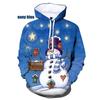 Autumn Winter Christmas Snowman Christmas Deer 3D Printed Hoodie Unisex Personality Casual Sport Hooded Children's Clothing Tops