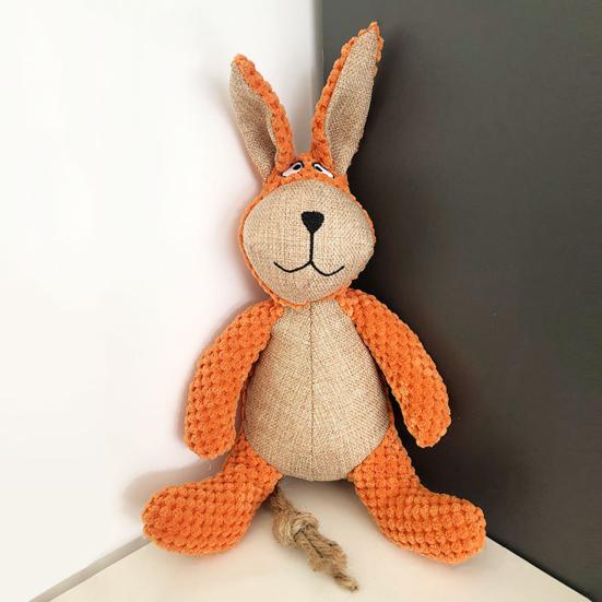 Плюшевая игрушка для собаки Интерактивная пищалка Мягкая игрушка в виде утки, кролика, осла, собаки Игрушка для жевания для собак, которые много грызут Маленькие, средние, большие собаки Любители апортировки