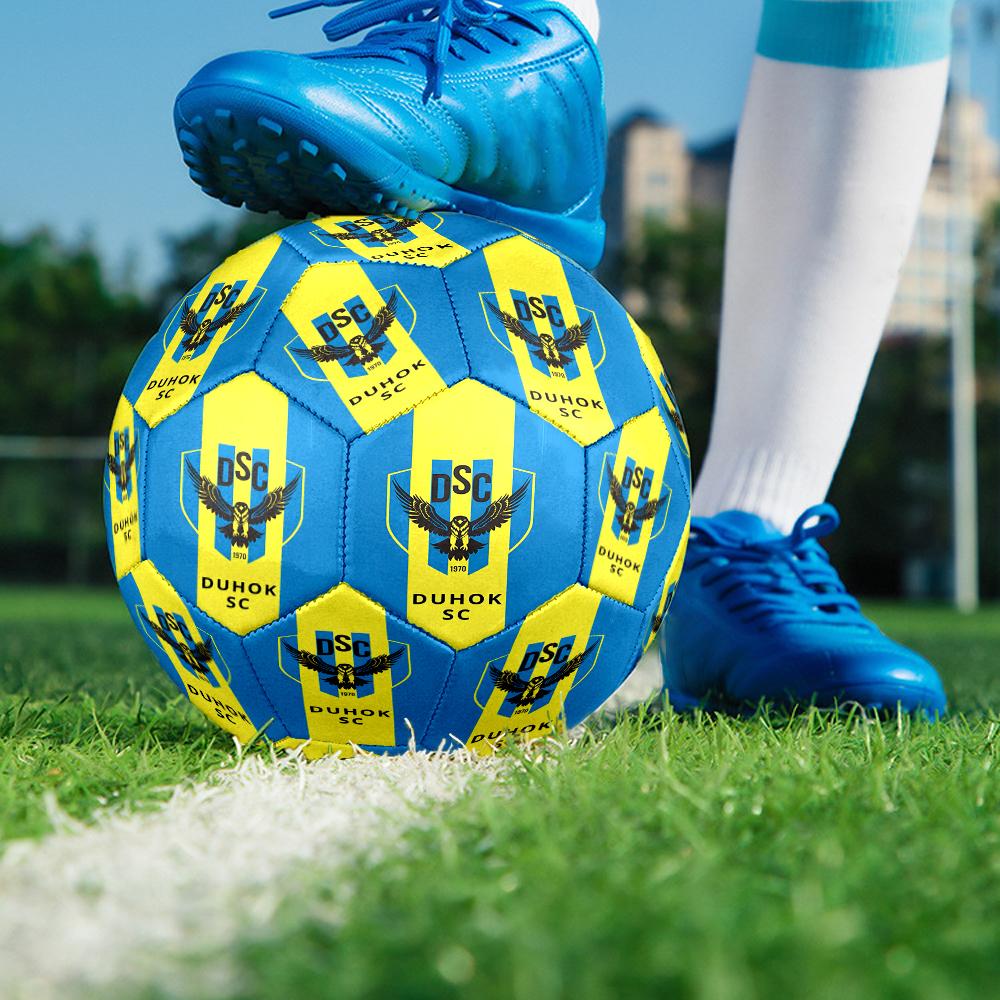 Duhok Dynamic Sports Emblem Size 5 Soccer Ball,Indoor/Outdoor Suitable for Training Matches Tournaments Practice Games Perfect Gift for Fan