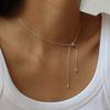 NORMALLEE [Silver 925] Sliding Bow Necklace