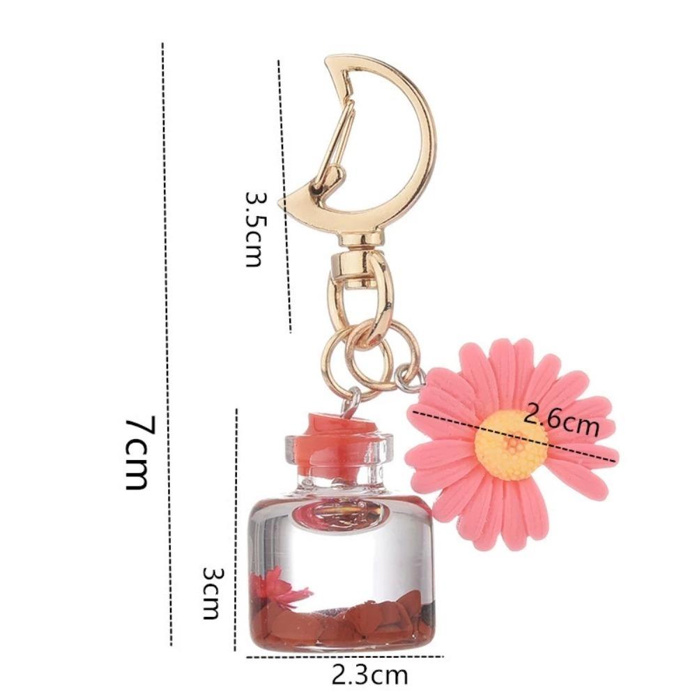 Бутылочка желаний Лунная пряжка Хризантема Брелок Имитация флакона духов Креативный Брелок DIY