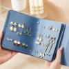 Cortical PU Studs Earrings Storage Boxes Solid Color Earrings for Storing Book  Women