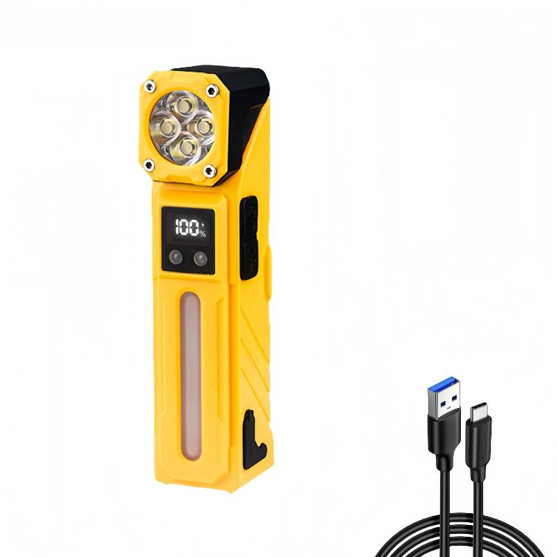 Угловой фонарик USB перезаряжаемый многофункциональный цветной окружающий свет магнитный фонарик, рабочий свет, налобный фонарь, велосипедный