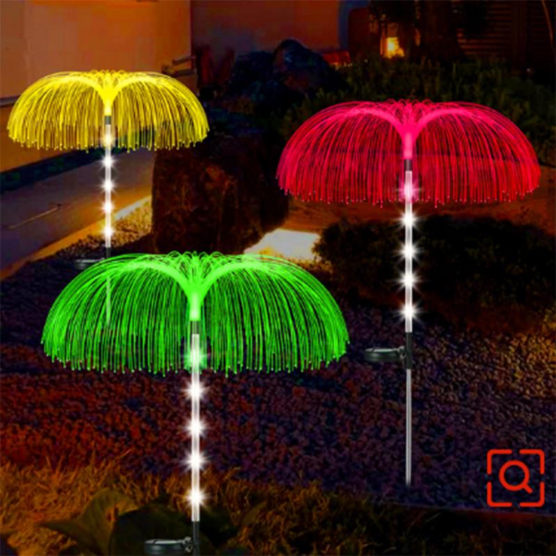 2023 Солнечная светодиодная лампа Уличная лампа для газона в виде медузы IP65 Водонепроницаемая садовая рождественская лампа RGB Хэллоуин Рождественские украшения Садовая лампа Taraxacum