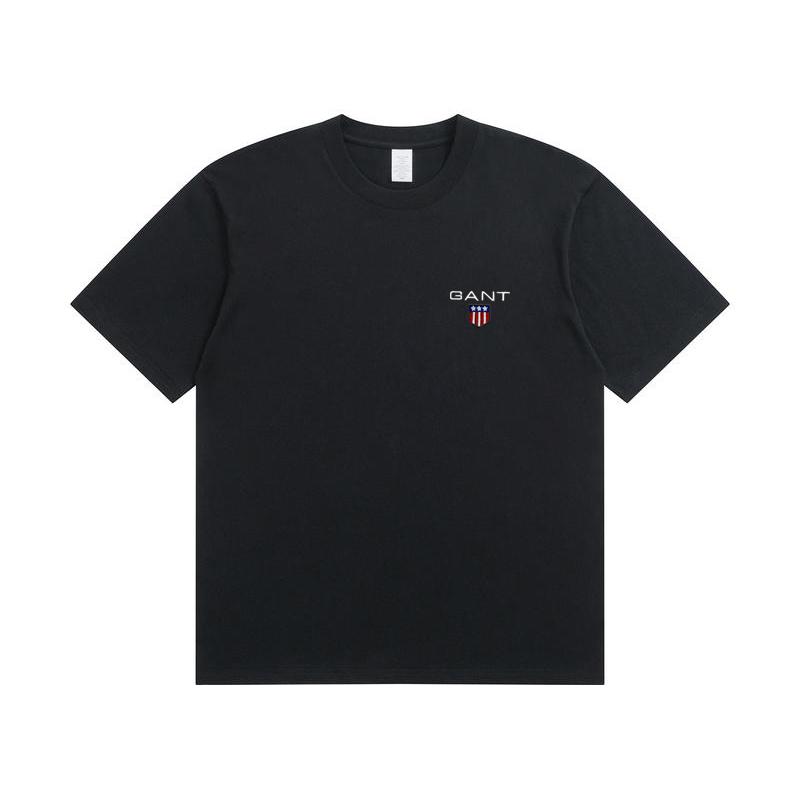 Gant 2026 Men's and Women's Summer Embroidered Pure Cotton Round Neck T-shirt