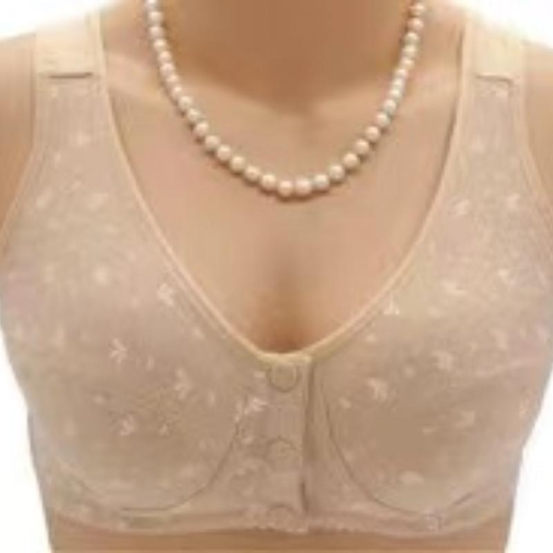 Женские беспроводные хлопковые бюстгальтеры для мам, нижнее белье с застежкой спереди, бюстгальтер с Т-образной спинкой, мягкое нижнее белье для отдыха, большая чашка, большие размеры