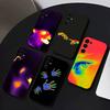 Термоизображение Чехол для телефона Для Samsung S25,S24,S21,S22,S23,S30,Ultra,S20,Plus,Мягкий силикон Черная крышка