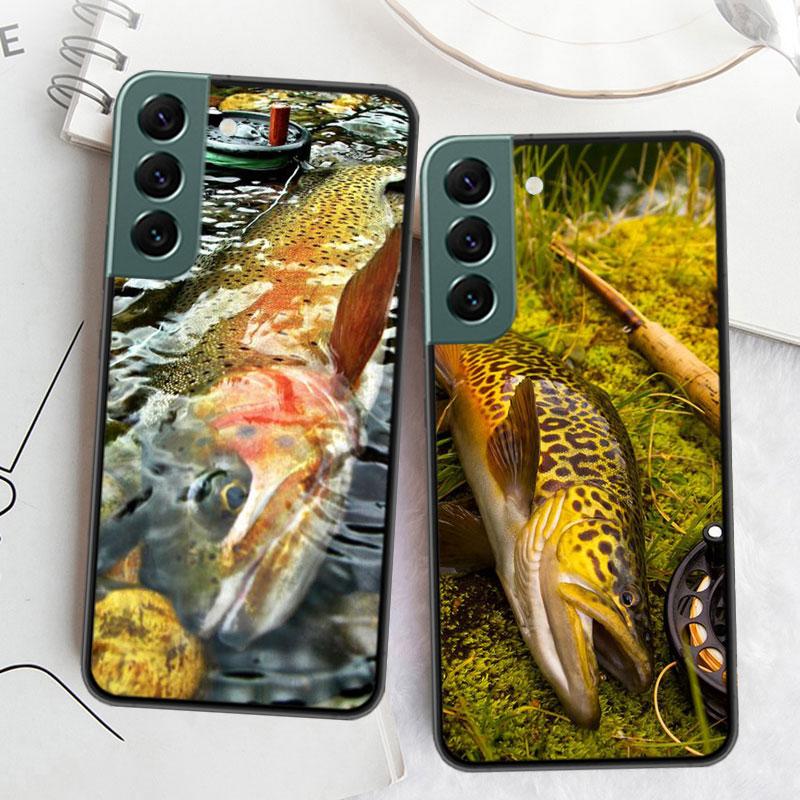 Чехол для телефона для ловли нахлыстом на коричневую форель для Samsung A16 A26 A36 A56 Galaxy A02S A12 A52S A13 A23 A33 A53 A54 A34 A24 A14 A22 A32 A42