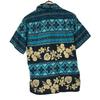 Капитан Кук 70-е цветочный геометрический Рукав короткий Гавайская рубашка Старый винтаж Мужской Б/у