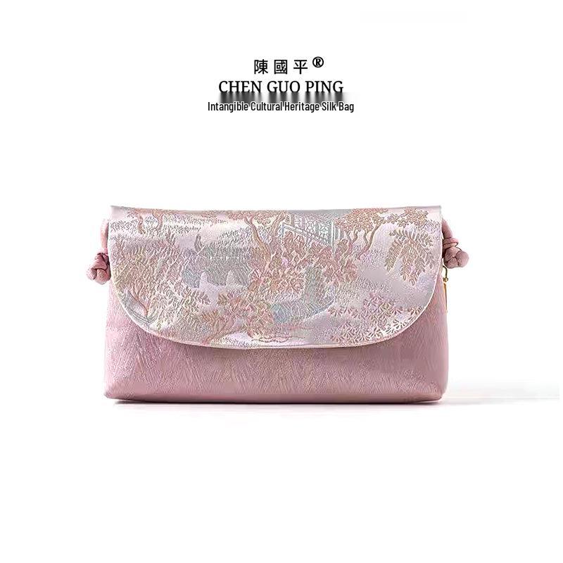 Сумка через плечо Сянъюньша: Новая сумка в китайском стиле из шелка тутового дерева и парчи Сун для телефона и через плечо