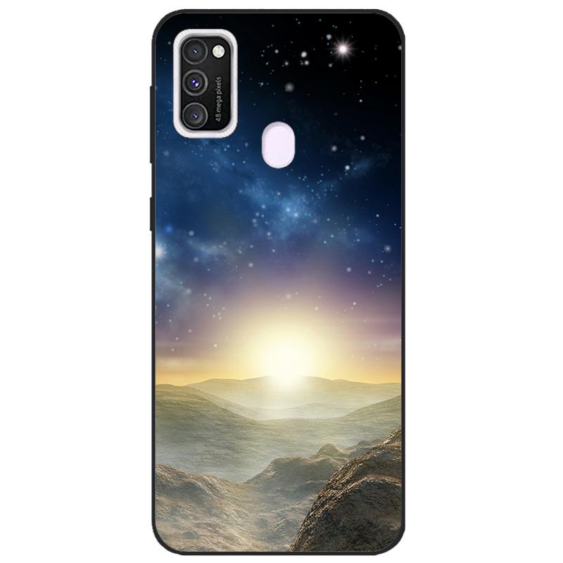 For Samsung M21 Case 6.4" Soft Silicon Cover For Samsung Galaxy M21 M 21 m215 Phone Back Bumper Funda black tpu case