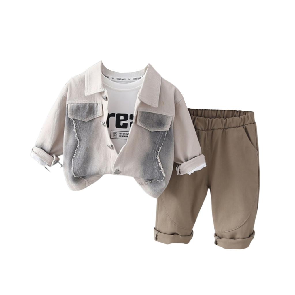 Детский повседневный комплект с длинным рукавом, удобные наряды для повседневной носки