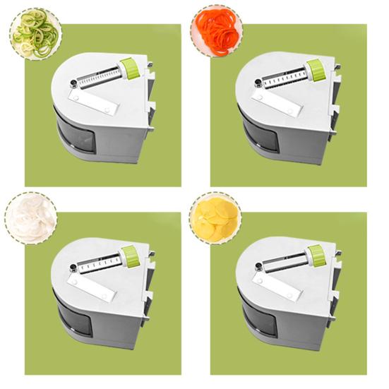 Овощерезка, ручная спиральная овощерезка, съемная, легко чистящаяся овощерезка, кухонный гаджет