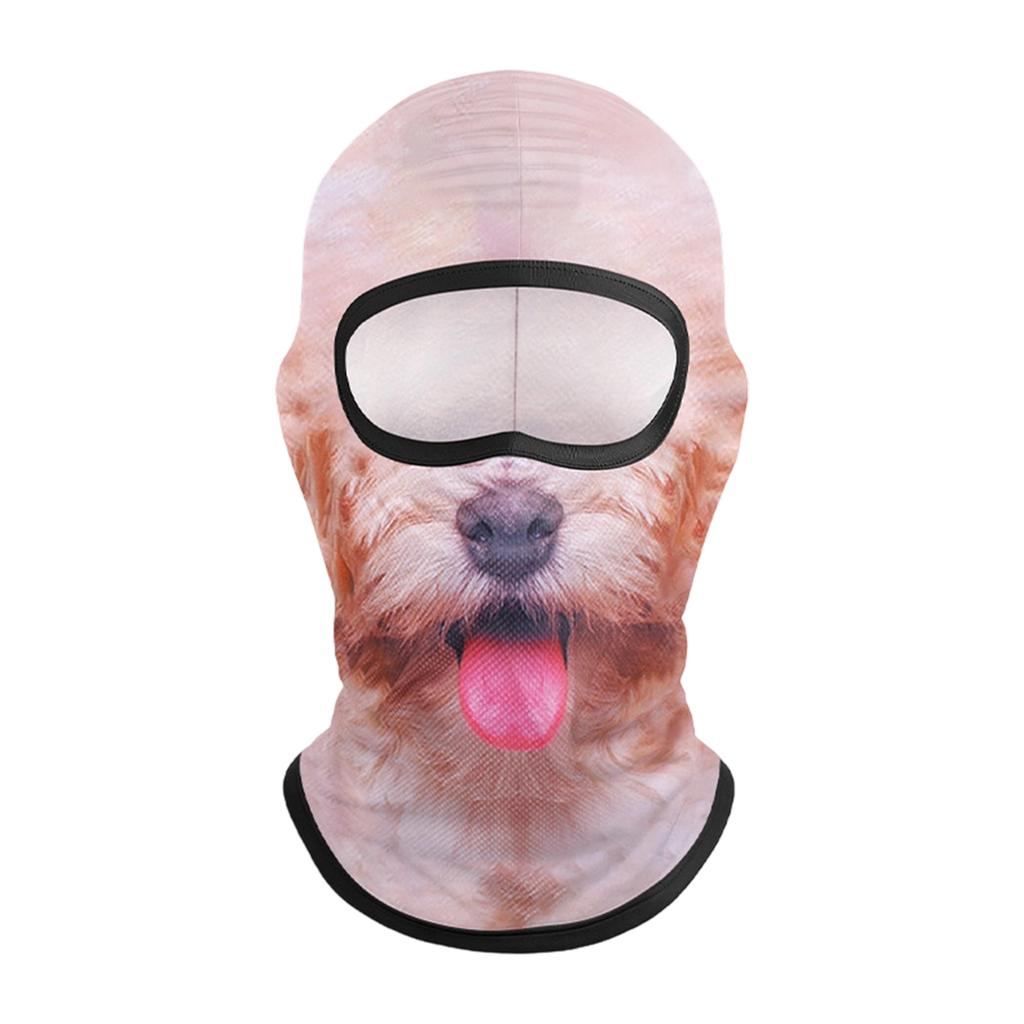 Fall Winter with Cute Pet Print, Full Face and Neck Cover for