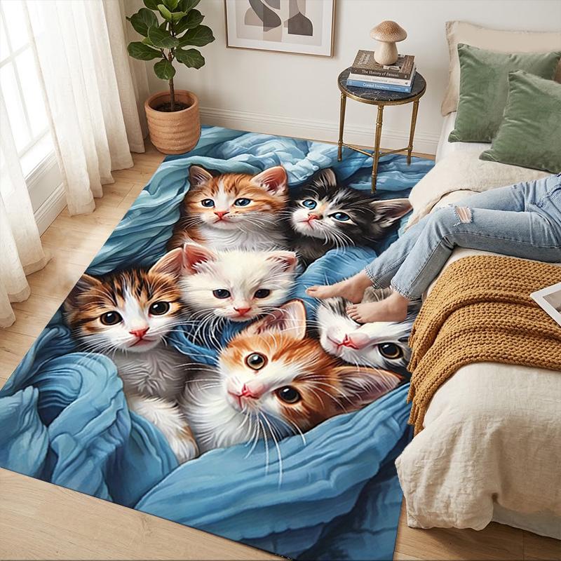 Kitty Cats Living Room Nonslip Area Rug Soft Carpet For Bedroom Game Playroom Sofa Office Home Decor Doormat Christmas Gift C9302771