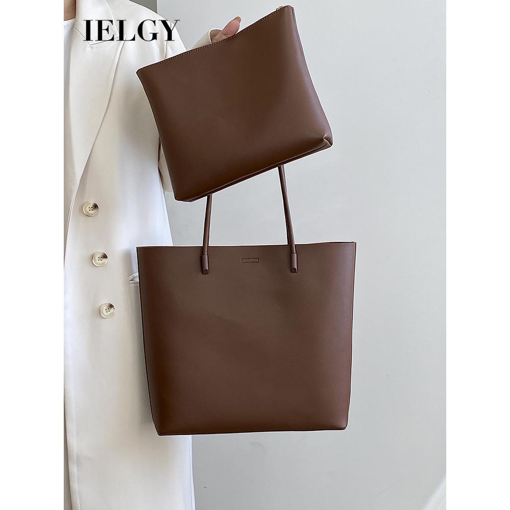 Ielgy Autumn Winter Korean Version Commuter Portable Tote Bag Large Capacity Shoulder Bag