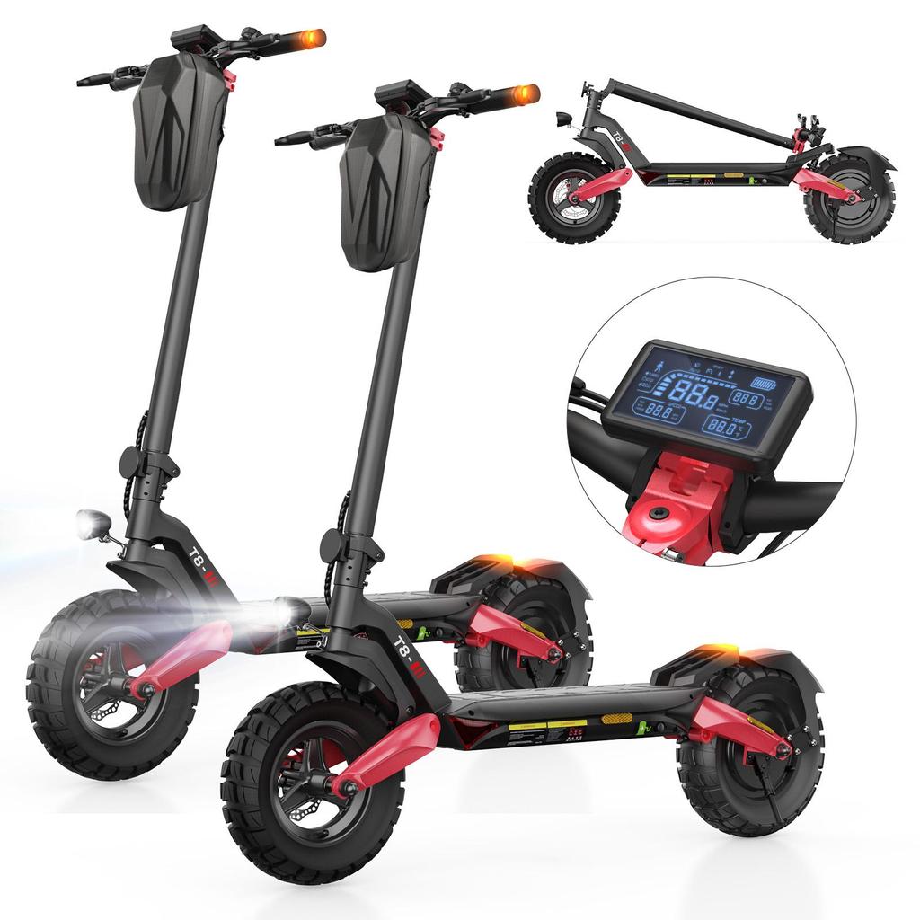 ISINWHEEL T8 All-Terrain Electric Scooter 500W Motor 48V15Ah Battery City Outdoor 10 Inch Off-Road Tires EScooter