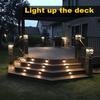4-32pack Warm White Solar LED Step Lights Waterproof Outdoor Garden Path Stair Balcony Night Light Patio Fence Light Decoration