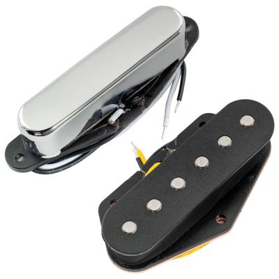 Musiclily Pro Alnico 5 Набор звукоснимателей для грифа и бриджа Telecaster для электрогитары Tele, Хромированные звукосниматели TL-60S, Гитар,