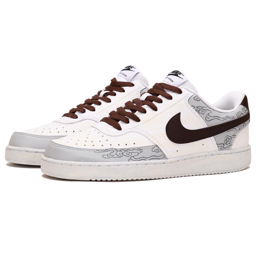 Nike Court Vision 1 Abrasion Resistant Abrasion Resistant Low top Skateboard Shoes Men's Gray Brown DH2987-101(Team804-)