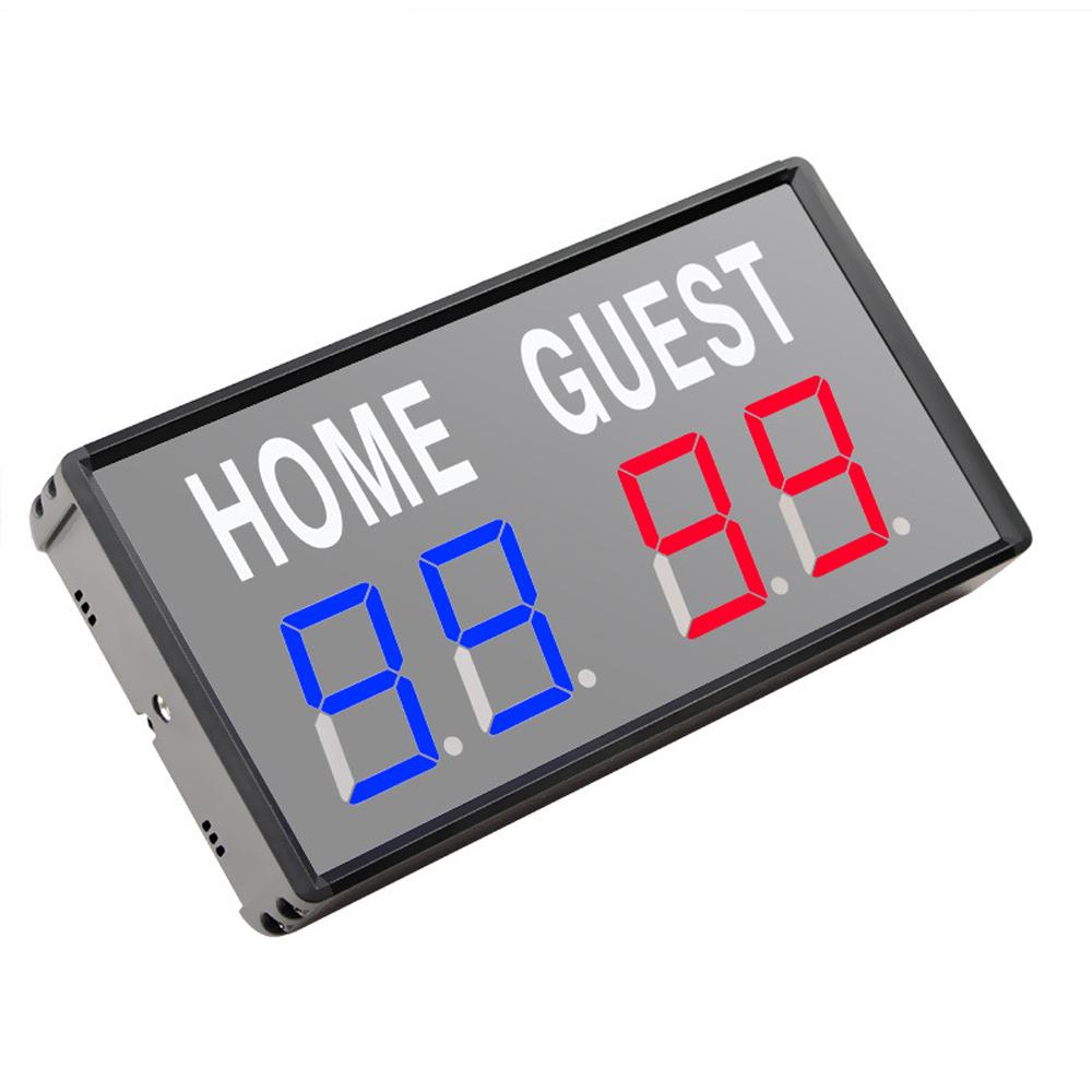 4-Digit LED Electronic Score Keeper Scoreboard with Remote for Basketball Ping Pong Table Tennis
