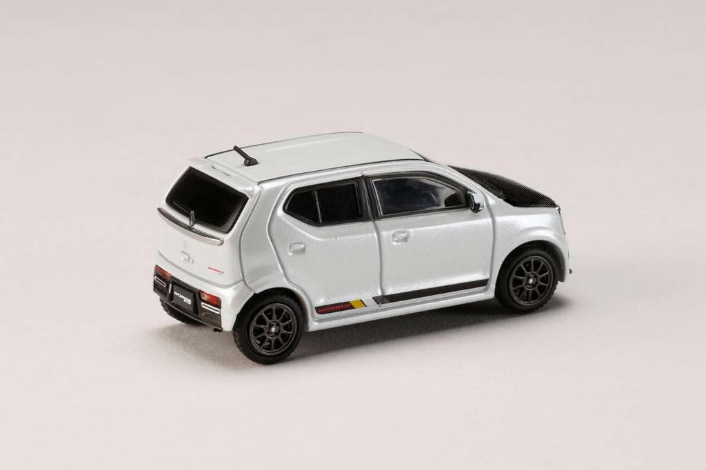 Hobby Japan HJ64 164 Suzuki Alto Works (HA36S) Carbon Bonnet Custom Version Pearl White Finished Product HJ641070CW
