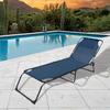 Chaise Longue Pliante Bleu | Chaise Longue Jardin Exterieur 190 X 27 X 58 Cm | Chaises Longues Pliantes Extérieur - Marbueno