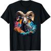Bighorn Sheep Colorful Painted Rocky Mountain Bighorn Sheep T-Shirt