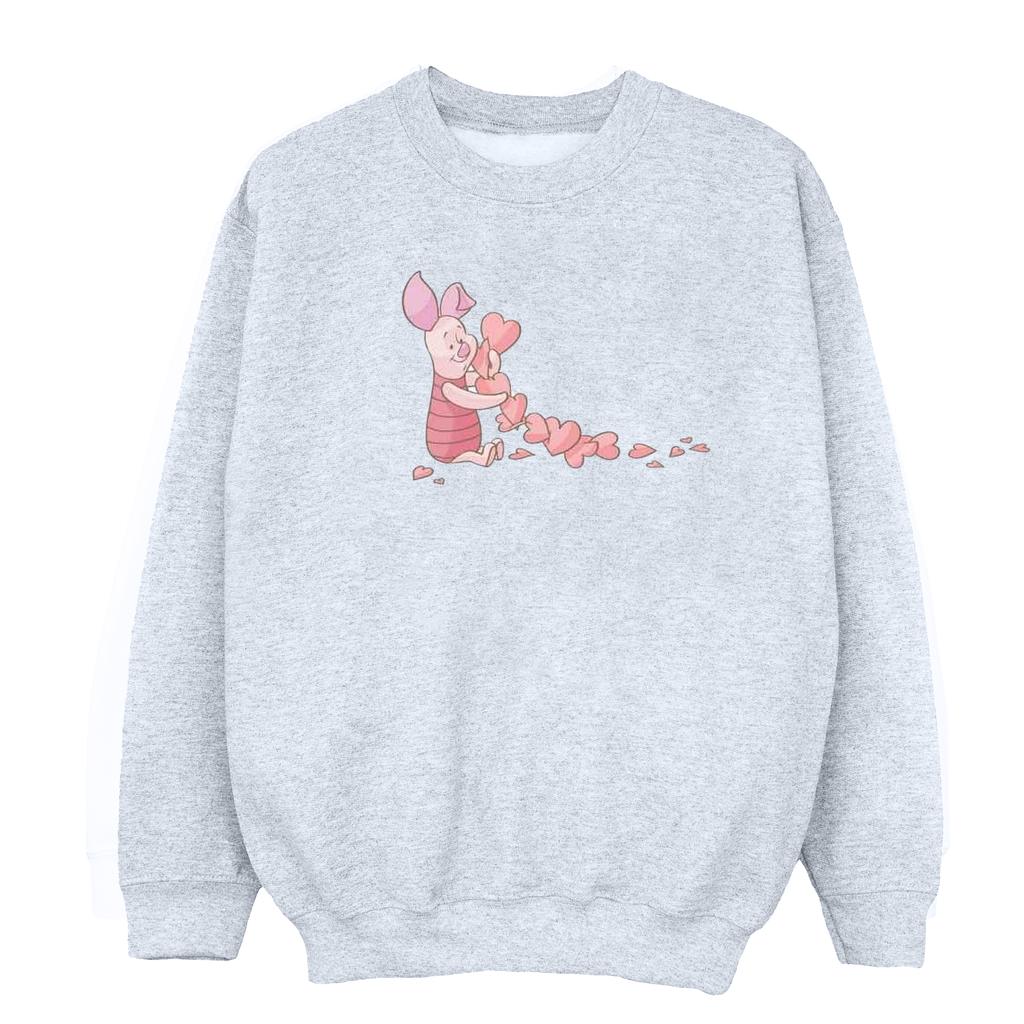 Disney Womens/Ladies Winnie The Pooh Piglet Chain Of Hearts Sweatshirt