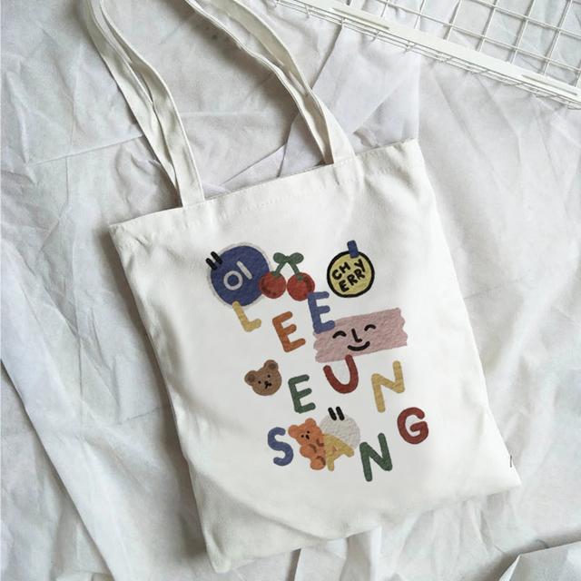 Женская сумка для покупок с рисунком сердца с милым принтом Kawaii сумка Harajuku Холст Сумка для покупок Сумка для девочек Сумочка One