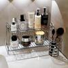 Нержавеющая сталь Ванная туалет Столешница Стойка Многослойная Настольная Стойка для хранения косметики и средств по уходу за кожей Стойка для стаканов