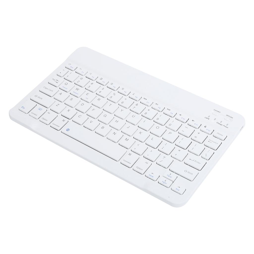 Wireless Bluetooth Keyboard 10Inch Lightweight UltraWide for Android for IOS for Windows(White)