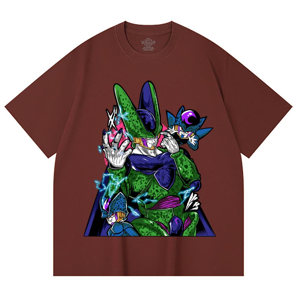 230 г/м² 100% хлопок Dragon Ball V29 Принт Cell Унисекс Тяжелая хлопковая футболка
