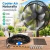 Plastic Fan Misting Ring Black Low Pressure Atomization Kit Misting Cooling System  For Garden