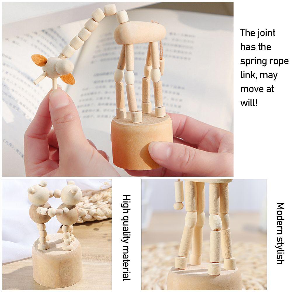 Book Shelf Gifts Mini Desktop Decor Wooden Animal Ornaments Wood DIY Craft Educational Toys