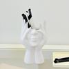 Ваза для цветов в форме лица, белая женская форма, центральный элемент обеденного стола, современный скандинавский стиль, декоративная художественная ваза для дома, гостиной, офиса, книжной полки, декор