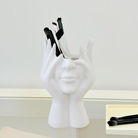 Ваза для цветов в форме лица, белая женская форма, центральный элемент обеденного стола, современный скандинавский стиль, декоративная художественная ваза для дома, гостиной, офиса, книжной полки, декор