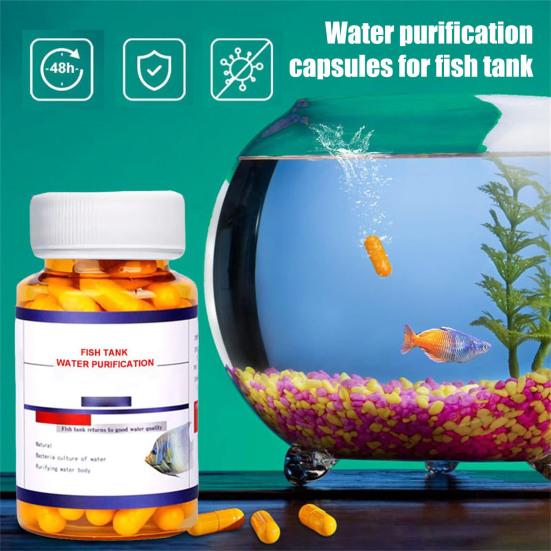 1/2 бутылки капсулы для очистки воды в аквариуме Мощная капсула для очистки воды в аквариуме для удаления всех видов мутности из воды в аквариуме