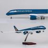 Смоляная миниатюра 1/142 масштаб модель самолета 47 см A350 Vietnam Airlines модель самолета с подсветкой и колесным шасси украшение для дома