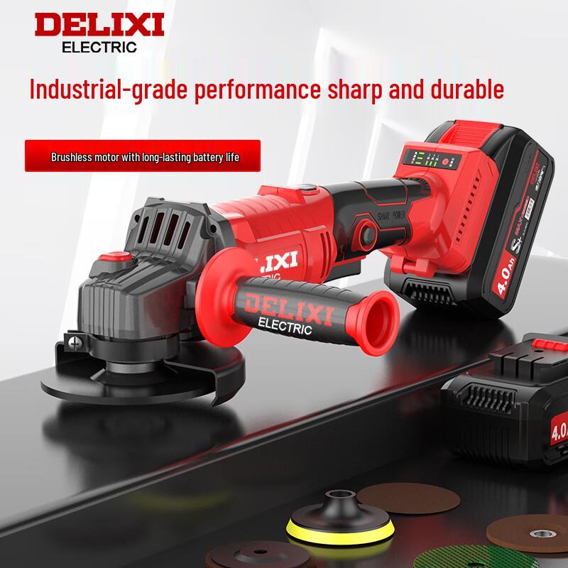 DELIXI ELECTRIC Беспроводная УШМ без щеток, вилка CN (адаптер в комплекте)