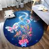 Free shipping! Colorful Butterfly and Floral Round Carpet for Living Rooms round carpet for home sofa bedroom, gift