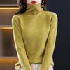 Женский кашемировый свитер Qinghe Cashmere 30% Кашемир 70% Шерсть Осенне-зимний кашемировый пуловер Мягкий и теплый