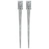 Day and Night - Day and Night Ground Spikes 2 Pcs Silver Galvanized Steel 9x9x90 Cm